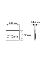 Кнопка смыва для унитаза AQUATEK KDI-0000072 АБС-пластик, цвет глянцевый хром