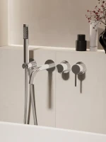 Встраиваемый смеситель для душа и ванны Vincea Villa VTFW-1VL1CH С ВНУТРЕННЕЙ ЧАСТЬЮ, хром