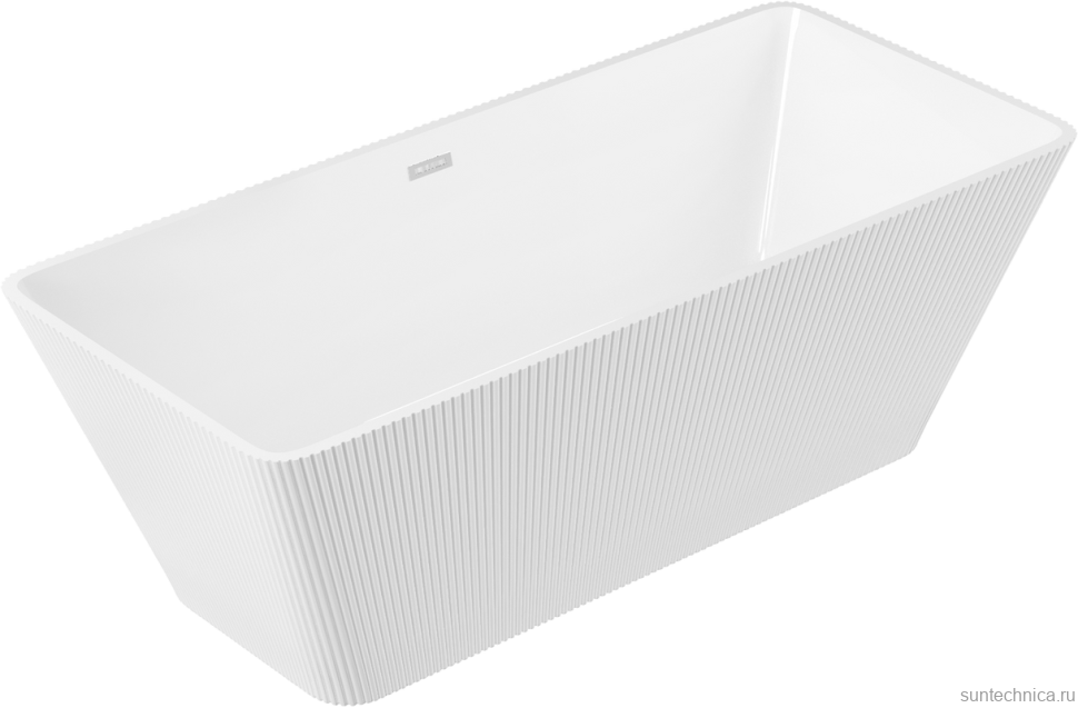 Акриловая ванна Grossman Cristal GR-2022 170x75 см, отдельностоящая, белая, со сливом-переливом, с донным клапаном