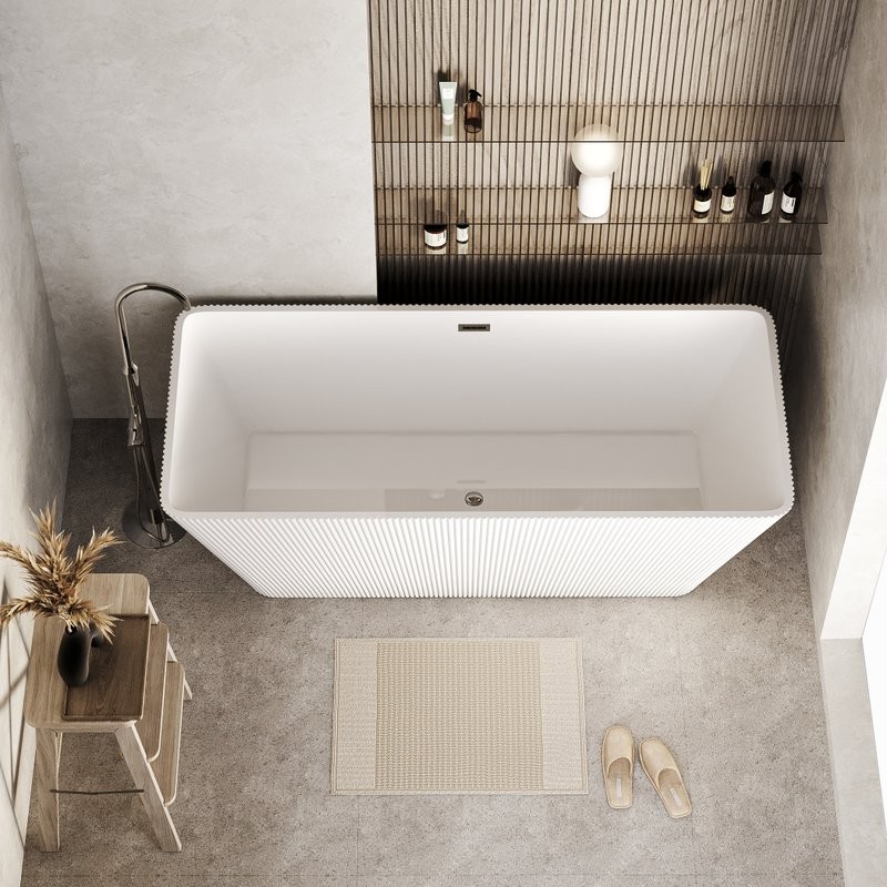 Акриловая ванна Grossman Cristal GR-2022 170x75 см, отдельностоящая, белая, со сливом-переливом, с донным клапаном