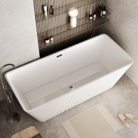 Акриловая ванна Grossman Cristal GR-2022 170x75 см, отдельностоящая, белая, со сливом-переливом, с донным клапаном