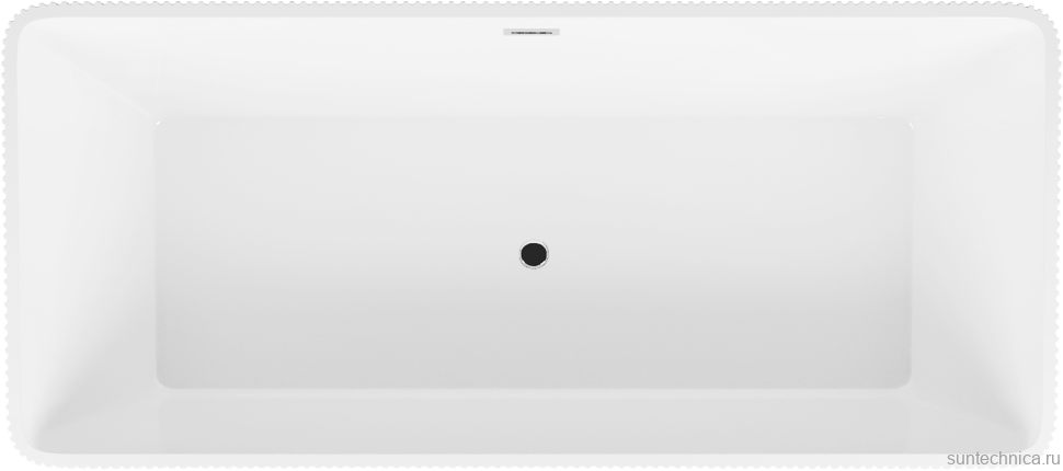 Акриловая ванна Grossman Cristal GR-2022 170x75 см, отдельностоящая, белая, со сливом-переливом, с донным клапаном