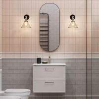 Тумба с раковиной KERAMA MARAZZI Piano Classic 65 подвесная, ясень белый матовый