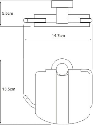Держатель туалетной бумаги Wasserkraft Donau K-9425