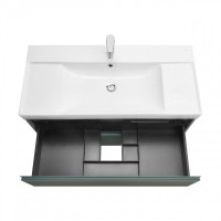 Тумба под раковину без столешницы Roca Ona 100 подвесная, зеленая матовая