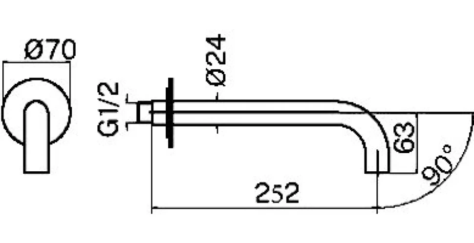 Излив Plumberia Selection Ixo SPT0258RS для ванны, брашированная медь