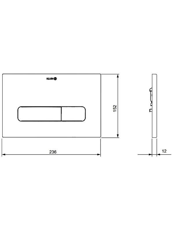Кнопка смыва для унитаза Kludi Unifix 30PP01N1 пластик, цвет брашированная бронза