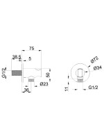 Шланговое подключение WHITECROSS Y1015GL золото