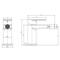 Смеситель для биде Splendy Rest RE207132K1BM черный матовый Смеситель для биде Splendy Rest RE207132K1BM черный матовый