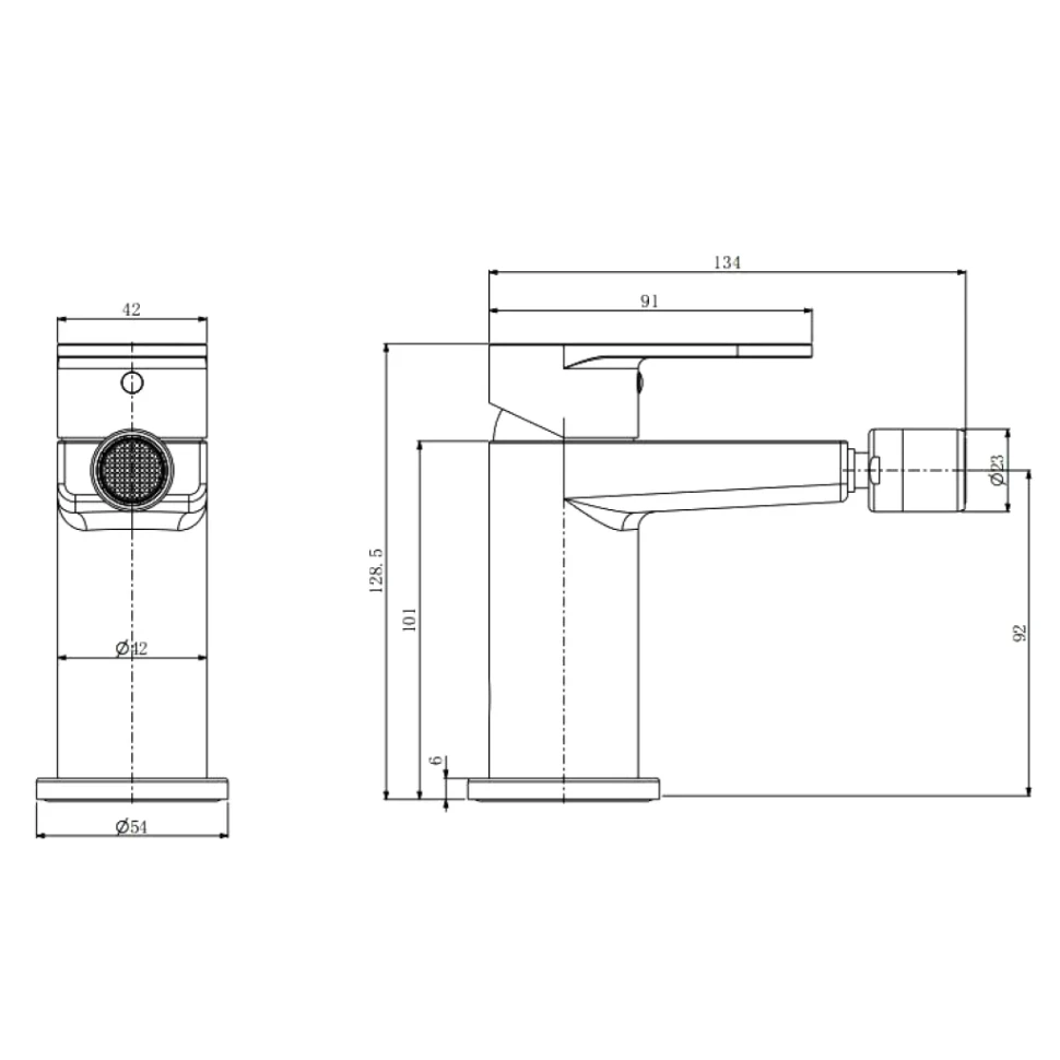 Смеситель для биде Splendy Rest RE207132K1BM черный матовый