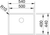 Мойка кухонная Blanco Claron 500-U матовая