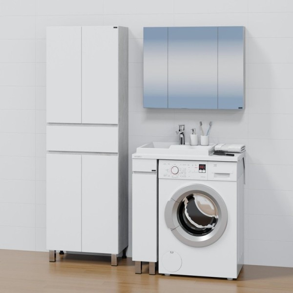 Мебель для ванной комнаты СаНта Марс 19 L напольная, 1 дверца, светлая