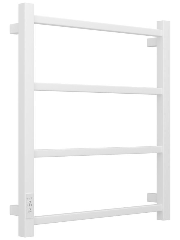 Полотенцесушитель электрический Стилье Формат 26 30527-6050 60x55 см, подключение слева, скрытое подключение слева, матовый белый, лесенка