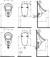 Писсуар подвесной beWash Eri 37108201 сенсорный, белый, с сифоном