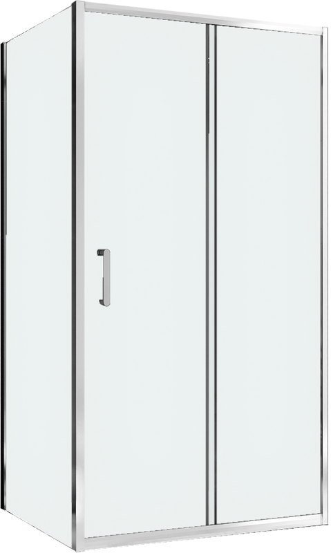 Душевой уголок Abber Schwarzer Diamant AG301105-S505 110x50, профиль хром, стекло прозрачное