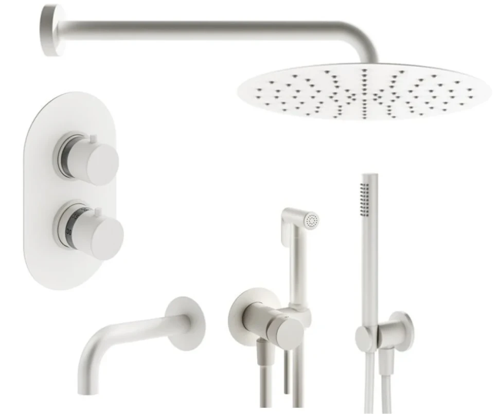 Комплект для ванной Plumberia Selection Ixo KITZXOT19BO60 С ВНУТРЕННЕЙ ЧАСТЬЮ, белый матовый