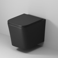 Унитаз подвесной Grossman GR-4441BMSQ с микролифтом, черный матовый