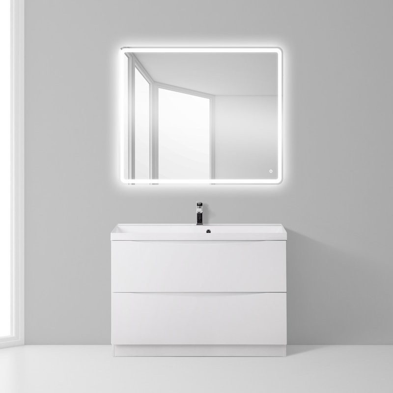 Тумба под раковину BelBagno Marino 90 bianco lucido, напольная