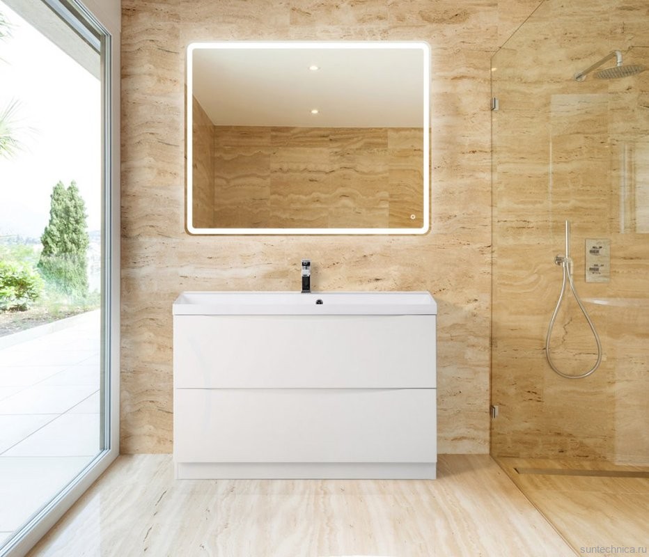 Тумба под раковину BelBagno Marino 90 bianco lucido, напольная