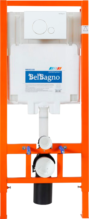 Инсталляция Инсталляция BelBagno BB002-80 + Кнопка Sfera BB014-SR-BIANCO белая