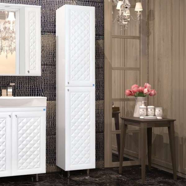 Шкаф пенал для ванной Style Line Канна 36 белый