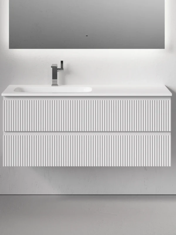 Тумба с раковиной Sancos Snob R 120 L подвесная, bianco