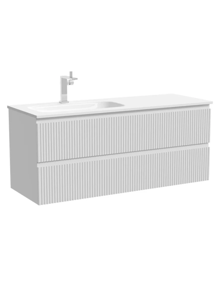 Тумба с раковиной Sancos Snob R 120 L подвесная, bianco