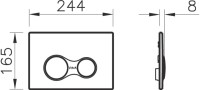 Система инсталляции для унитазов VitrA V8 768-5800-01 с кнопкой смыва Sirius 740-0485 матовый хром