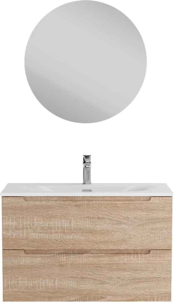 Мебель для ванной комнаты BelBagno Etna 80 rovere bianco, раковина BB-8099-80