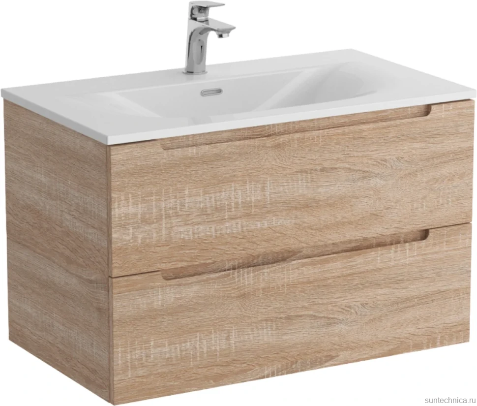 Мебель для ванной комнаты BelBagno Etna 80 rovere bianco, раковина BB-8099-80