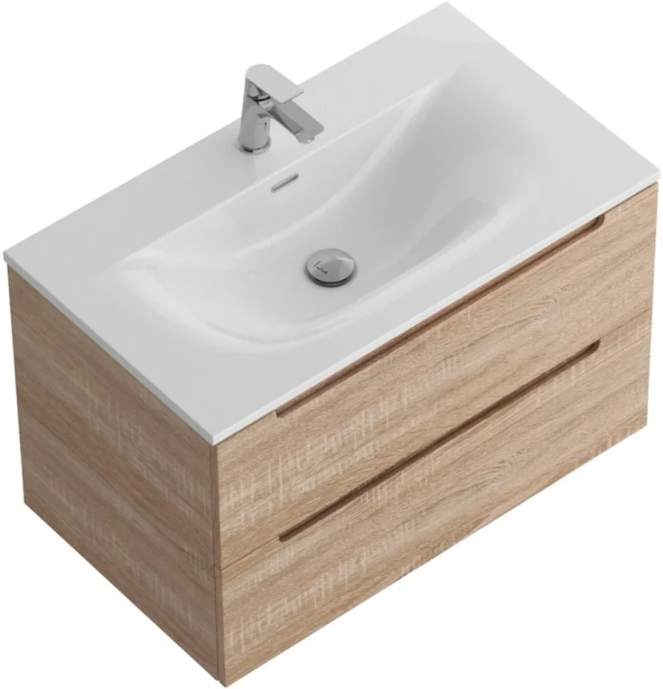 Мебель для ванной комнаты BelBagno Etna 80 rovere bianco, раковина BB-8099-80