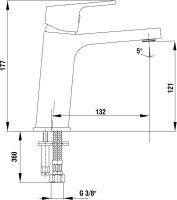 Смеситель для раковины E.C.A. Tiera 104808989EX