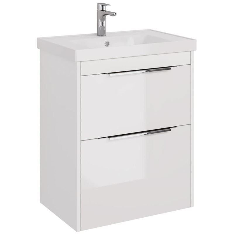 Тумба с раковиной Dreja Prime 70 подвесная, белый глянец