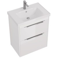 Тумба с раковиной Dreja Prime 70 подвесная, белый глянец