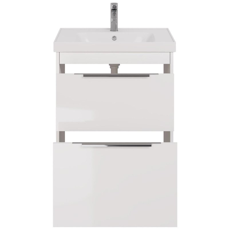 Тумба с раковиной Dreja Prime 70 подвесная, белый глянец