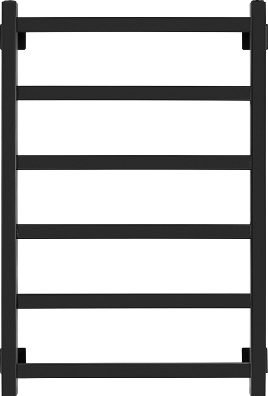 Полотенцесушитель водяной Secado Корсико 1 85x55 см, матовый черный, лесенка