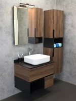 Мебель для ванной комнаты Comforty Штутгарт 75 подвесная, тёмно-коричневый дуб