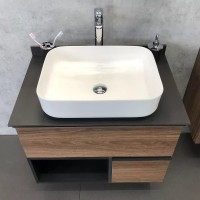 Мебель для ванной комнаты Comforty Штутгарт 75 подвесная, тёмно-коричневый дуб