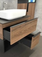 Мебель для ванной комнаты Comforty Штутгарт 75 подвесная, тёмно-коричневый дуб