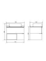 Мебель для ванной комнаты Comforty Штутгарт 75 подвесная, тёмно-коричневый дуб