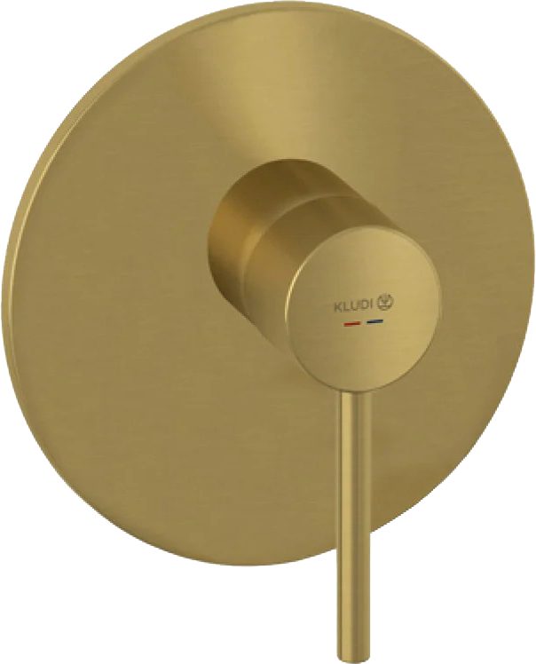 Встраиваемый смеситель для душа и ванны Kludi Bozz 38655N076 брашированное золото