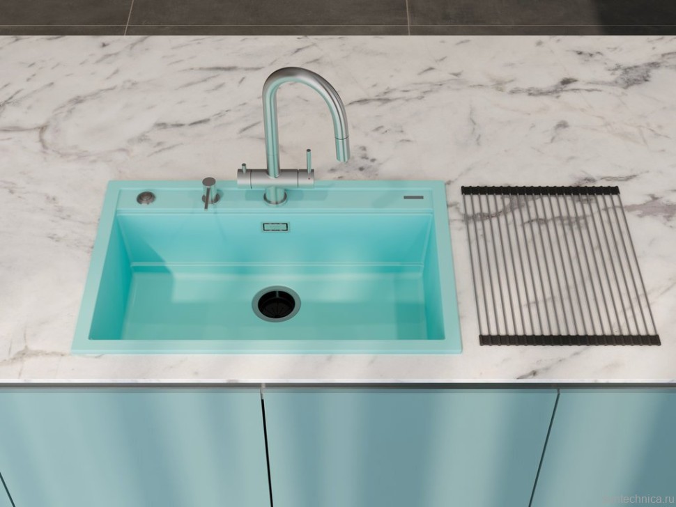Мойка кухонная Omoikiri Kitagawa 79-LB-AZ azur blue