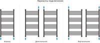 Полотенцесушитель водяной Сунержа Богема + 100x50, черный матовый, дуга