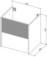 Мебель для ванной комнаты Aquanet Вита 60 подвесная, белая матовая