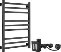 Полотенцесушитель электрический Secado Корато 3 , 85x55 см, подключение справа, матовый черный, лесенка