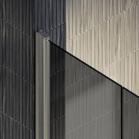 Душевая дверь в нишу Maybahglass MGD-443-5 99 см, профиль матовый хром, стекло графит