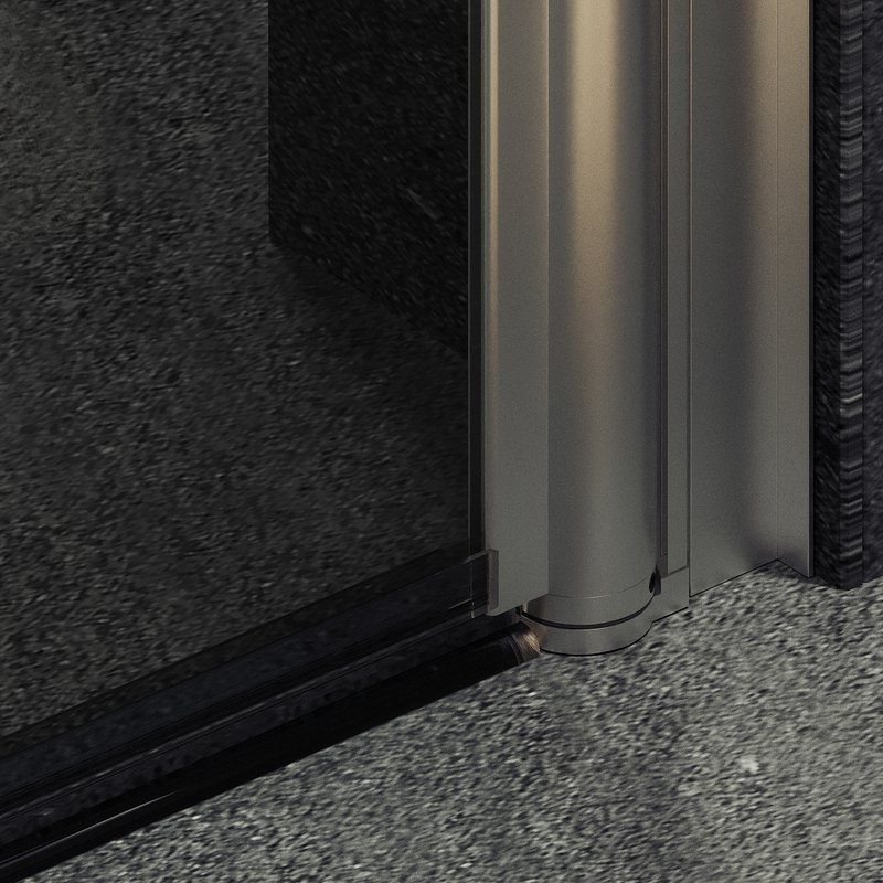 Душевая дверь в нишу Maybahglass MGD-443-5 99 см, профиль матовый хром, стекло графит