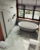 Душевая перегородка Maybahglass MGD-688-2ш 119 см, профиль бронза, стекло сатин