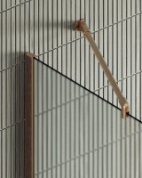 Душевая перегородка Maybahglass MGD-688-2ш 119 см, профиль бронза, стекло сатин