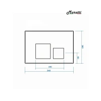 Клавиша смыва Maretti Катрина AC12KA-015, хром